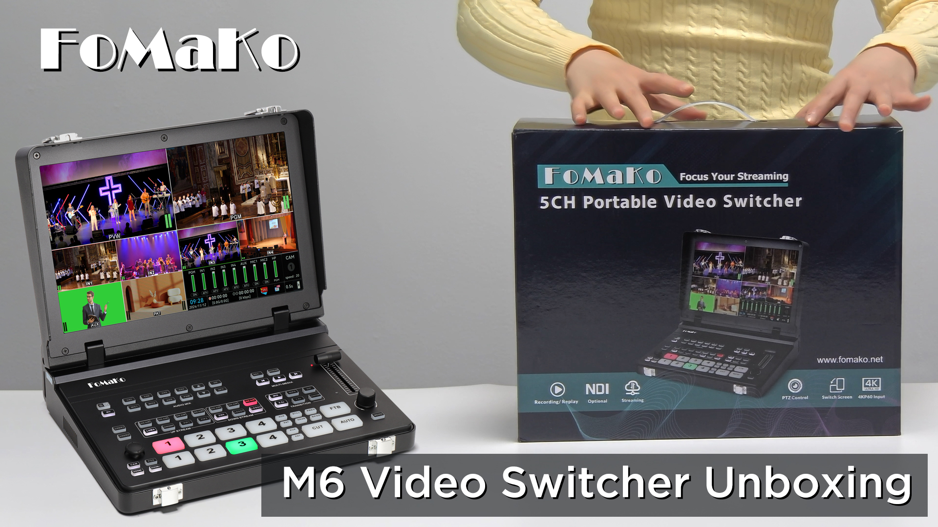 Amazon.com: FoMaKo 4K HDMI Video Mixer Switcher, 10.1 Inch FHD LCD